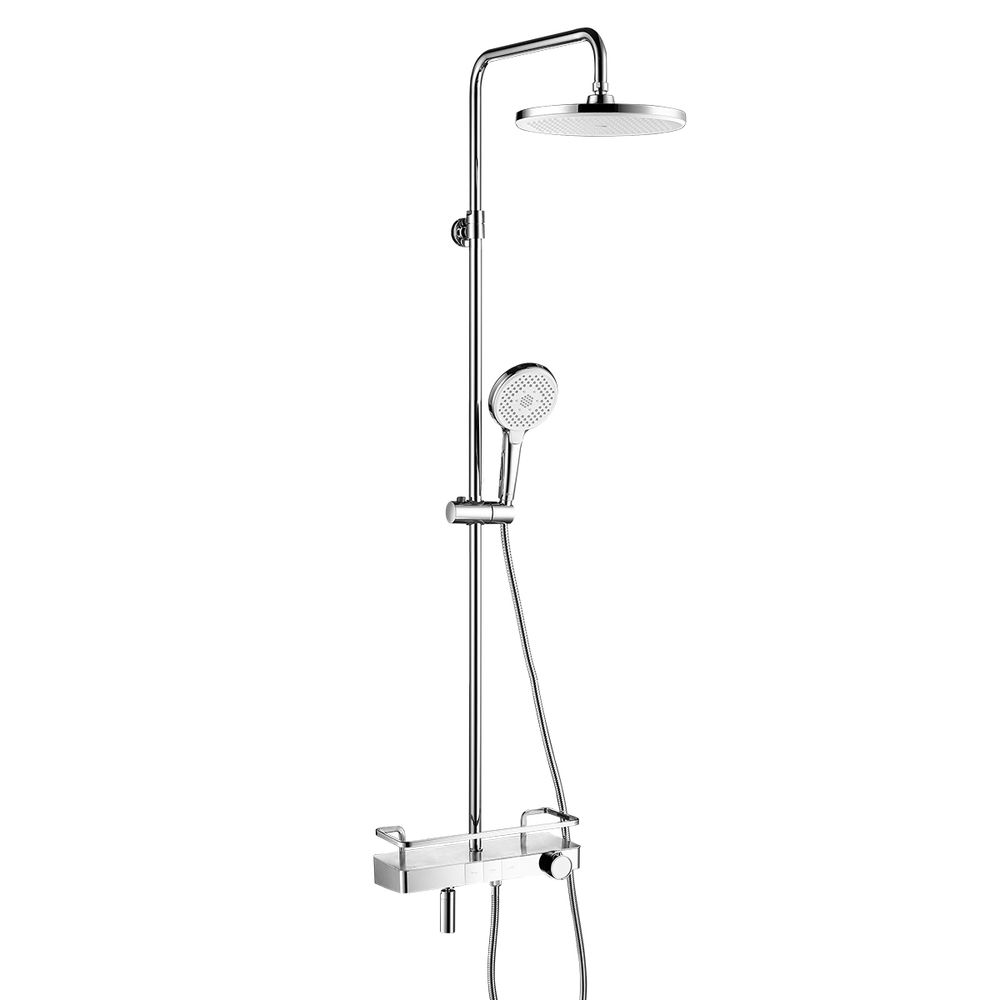 LM7011C Смеситель Lemark Tropic для ванны и душа, термостатический с регулируемой высотой штанги