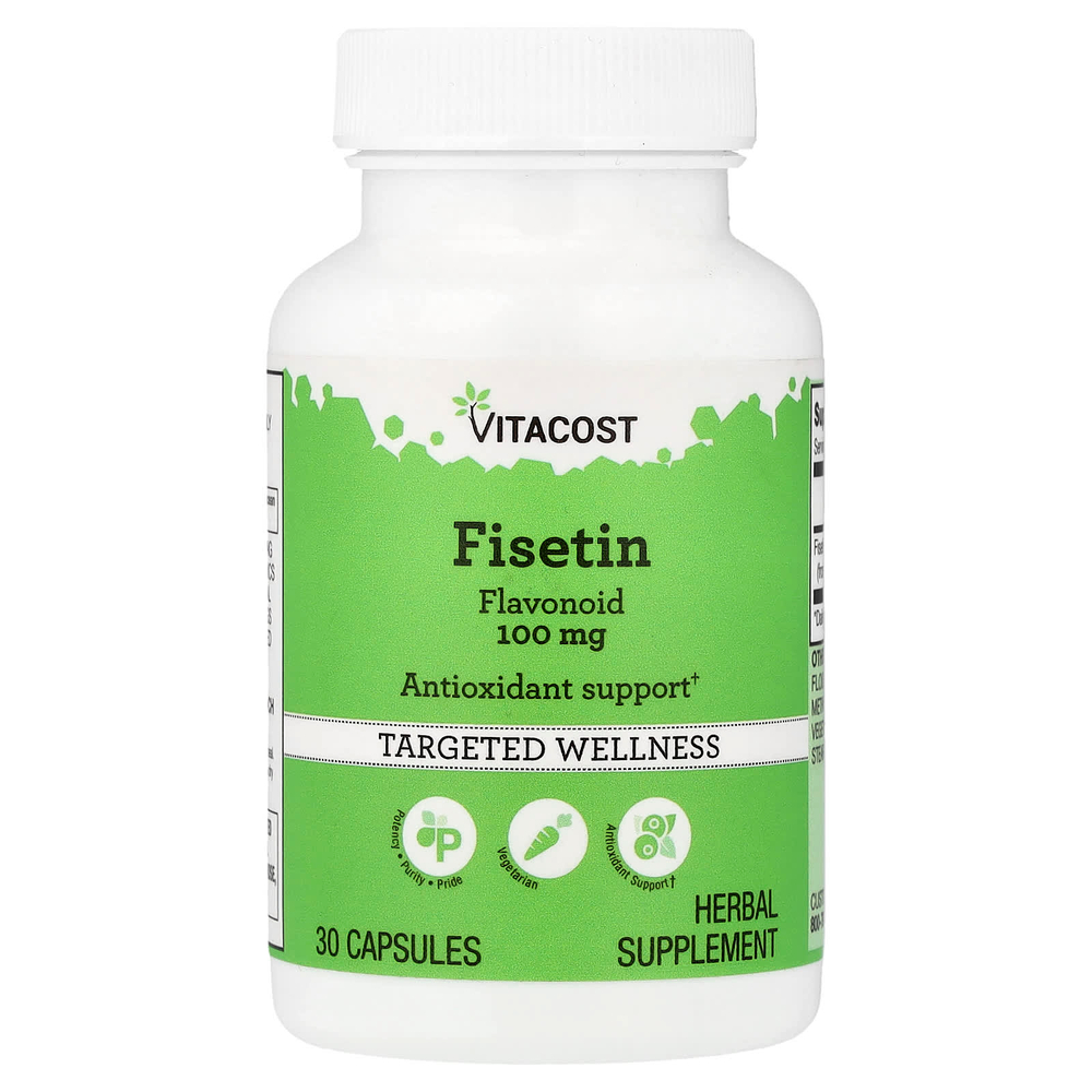 Vitacost, Fisetin Flavonoid, 100 mg, 30 Capsules