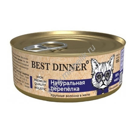 Премиум для кошек - Конс BD High Premium "Натуральная перепелка" - 0,1 кг