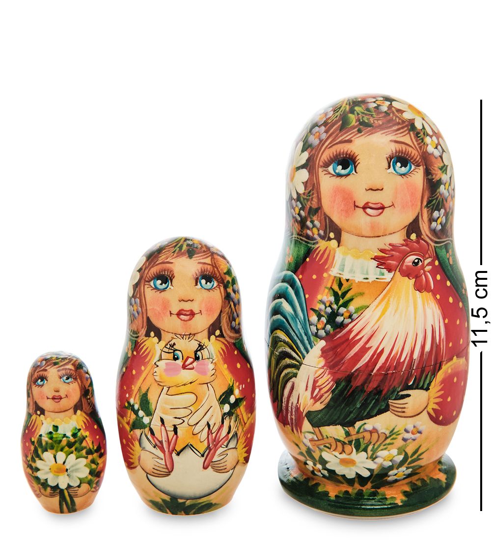 Народные промыслы МР-16/ 3-B Матрешка 3м «Мария с петухом»