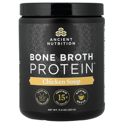 Ancient Nutrition, Bone Broth Protein™, куриный бульон, 323 г (11,4 унции)