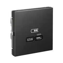 Розетка с USB C Systeme Electric ArtGallery Базальт GAL001427