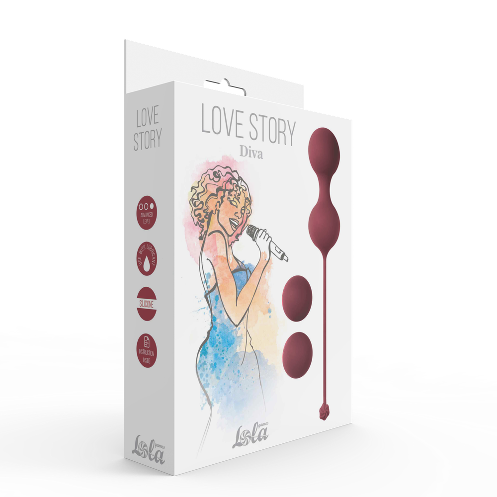 Набор вагинальных шариков Love Story Diva Wine Red 3012-02lola