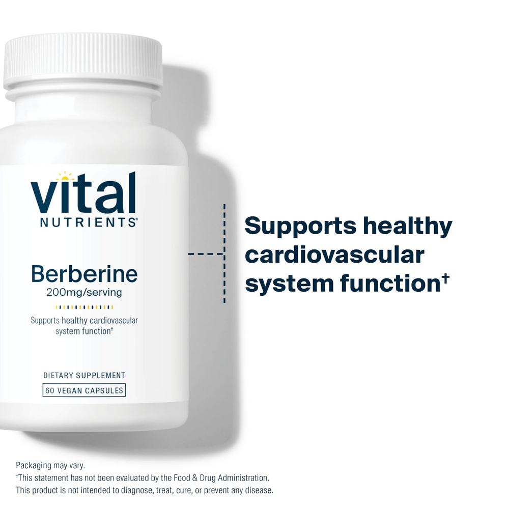 Vital Nutrients, Берберин, 200 мг, 60 веганских капсул