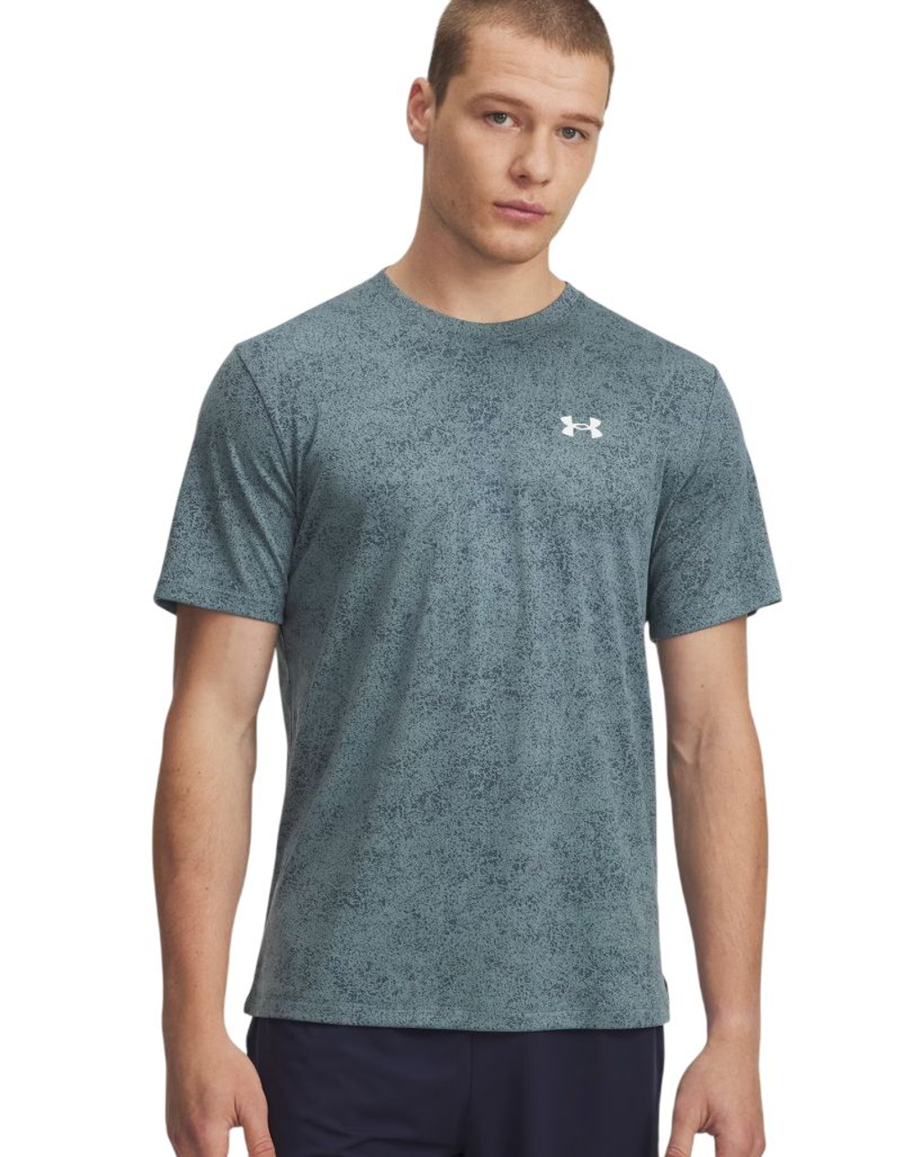 Мужская футболка Under Armour Tech Novelty — jasper blue/white