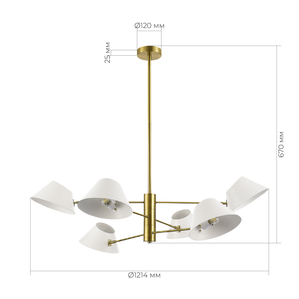 Светильник подвесной NORBI E14 6х60W
