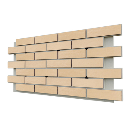 Клинкерная фасадная термопанель ЭППС Cerrad Krem rustico 1150x540