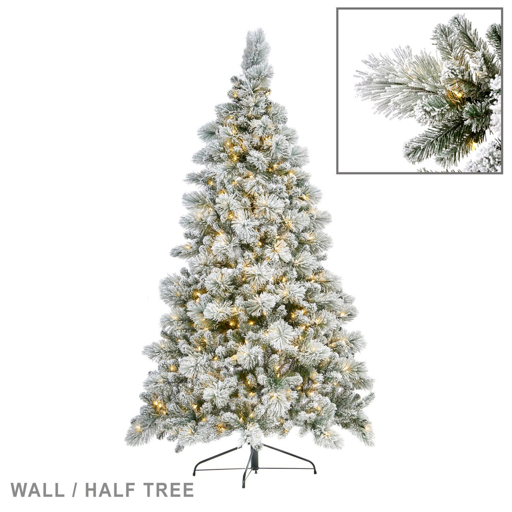 Ель/Ёлка 350LED FLOCK HALF WALL TREE Goodwill Белый