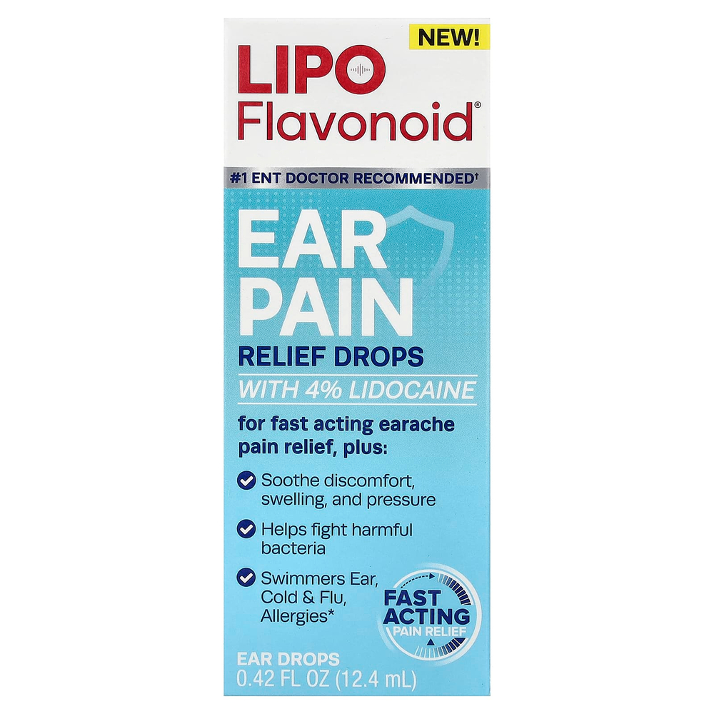 Lipo-Flavonoid, капли для облегчения боли в ушах, 12,4 мл (0,42 жидк. унции)