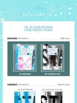 Альбом Monsta X - Shine Forever 1st Repackage Album 2 Version SET