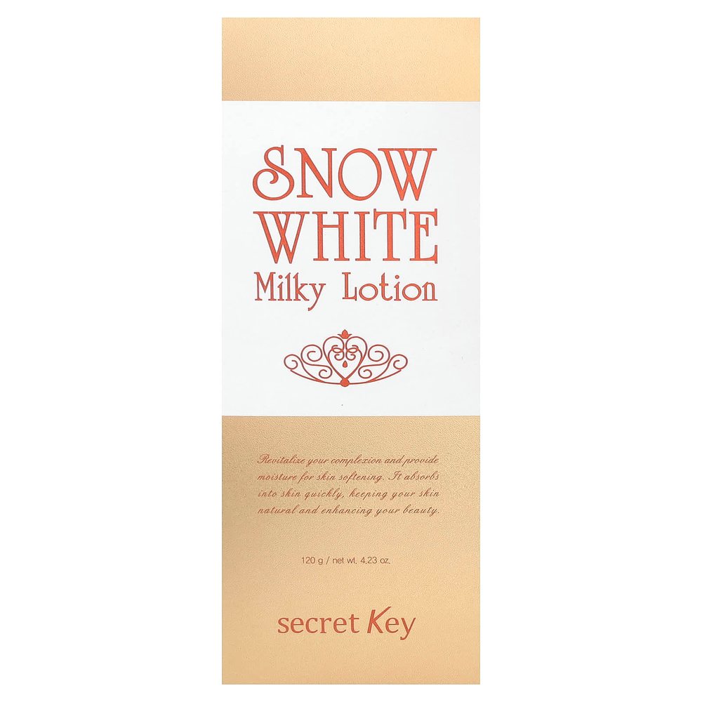 Secret Key, Snow White Milky, отбеливающий лосьон, 120 г (4,23 унции)