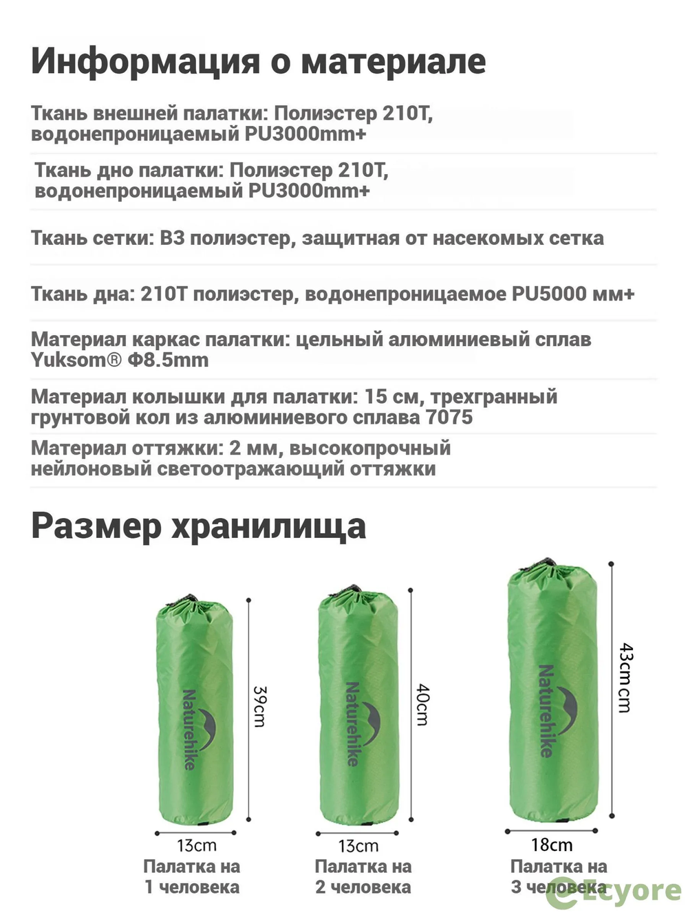 Палатка Naturehike Cloud Up Base 2-местная, алюминиевый каркас, оранжевая, артикул CNK2450WS032-2WBOR