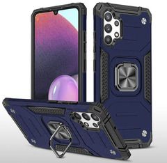 Противоударный чехол для Samsung Galaxy A32 A325 синий с пластиной для магнитного автодержателя и кольцом подставкой / чехол накладка для телефона Самсунг Галакси А32 трансформируется в подставку / чехол с держателем на палец Противоударный чехол для Samsung Galaxy A32 A325 синий с пластиной для магнитного автодержателя и кольцом подставкой / чехол накладка для телефона Самсунг Галакси А32 трансформируется в подставку / чехол с держателем на палец