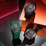 STARKING Eagle Strikes The Sky Collection Automatic Mechanical Movement Silicone Strap Watch Men"s Watches