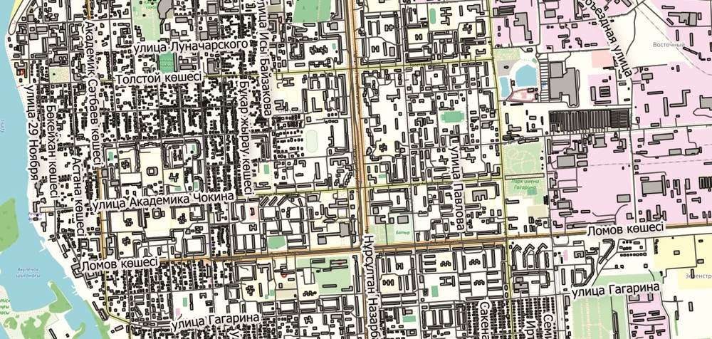 План-схема города Павлодар большая, 2026 год(150 х 200 см)