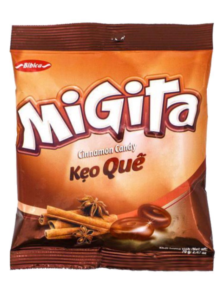 Конфеты леденцовые Bibica Migita со вкусом корицы 70 г x 4 шт