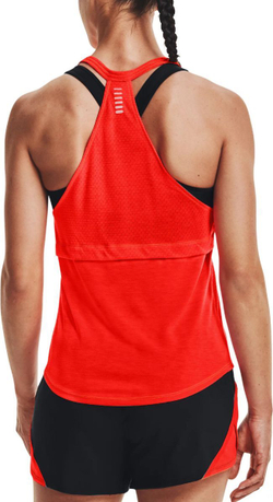 Женский топ теннисный Under Armour Women's UA Streaker Run Tank - phoenix fire/reflective