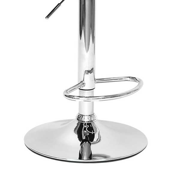Барный стул Barneo N-69 Kruger Arm / Chrome / PU бежевая кремовая кожа / (10*10/415)