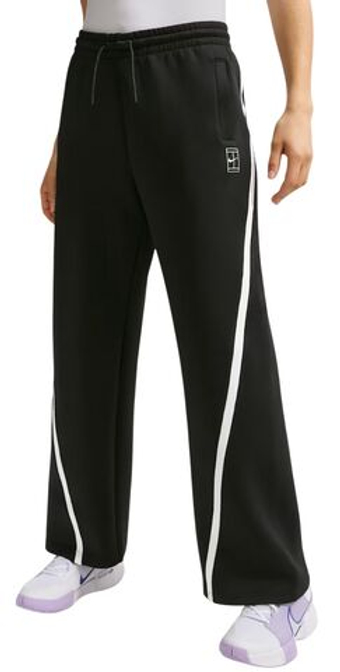 Женские теннисные брюки Nike Advantage Dri-FIT Mid-Rise Tennis - black/white