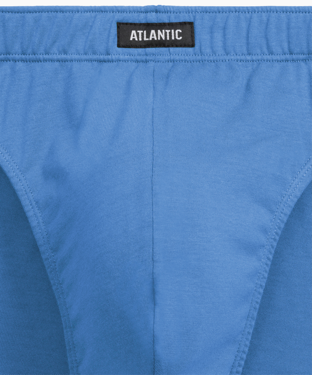 Мужские трусы слипы спорт Atlantic, набор 3 шт., хлопок, серый меланж + голубые + темно-синие, 3MP-191