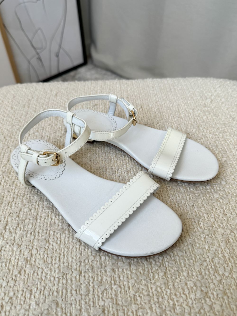 Лаковые босоножки Burberry, 31,5