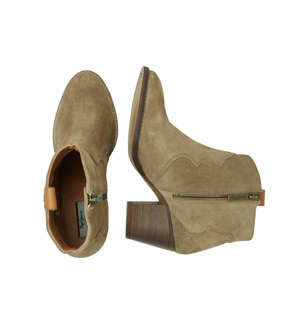 Кожаные ботильоны luna sand Pepe Jeans London - коричневый(PLS50491)