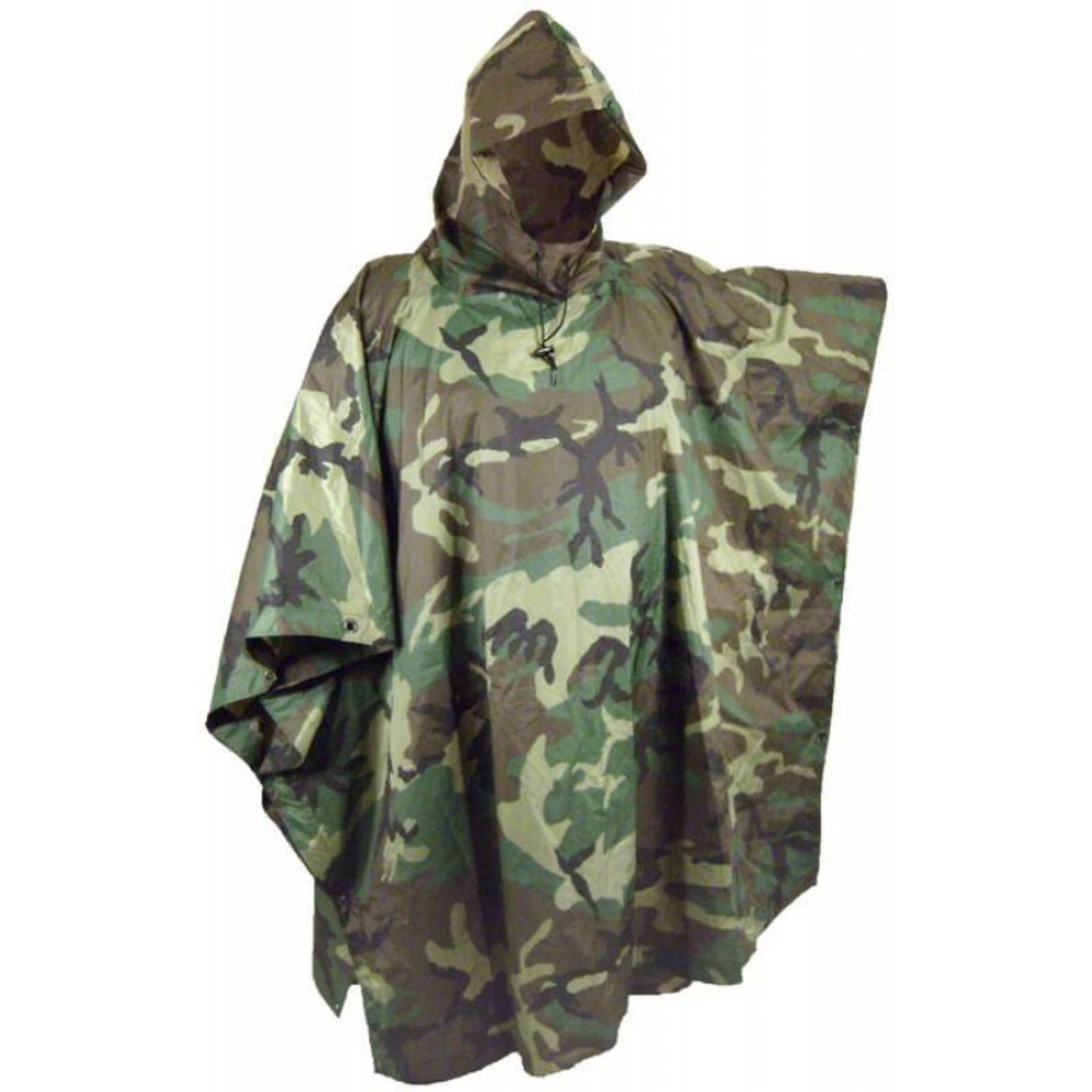 Пончо US Woodland Helikon