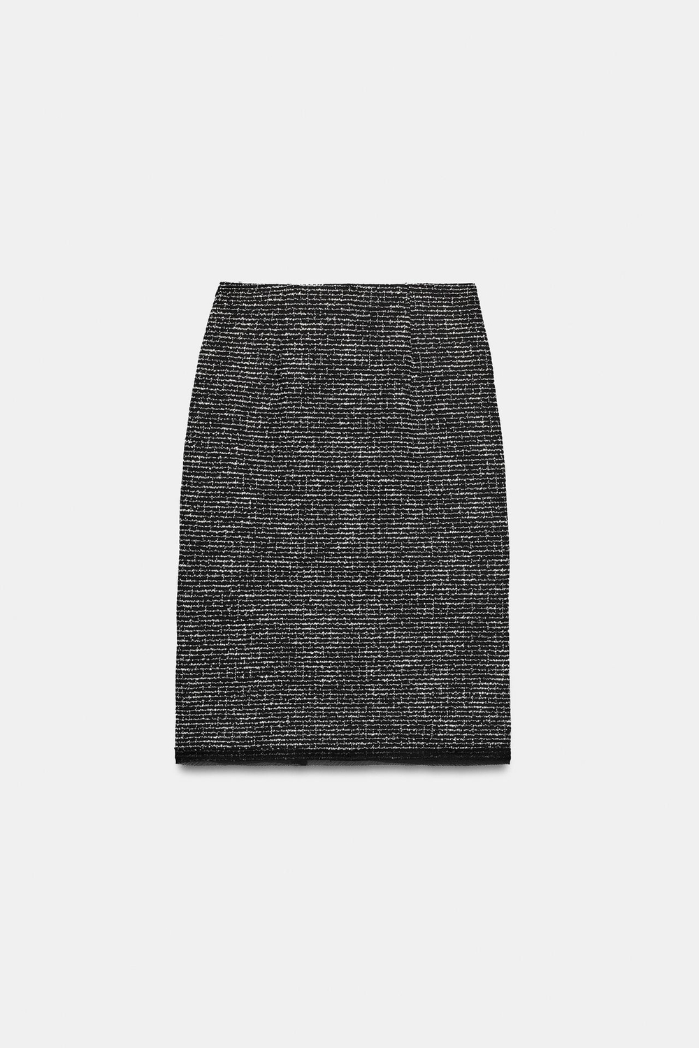 ZARA КОМБИНИРОВАННАЯ ЮБКА МИДИ, ЧЕРНЫЙ/БЕЛЫЙ