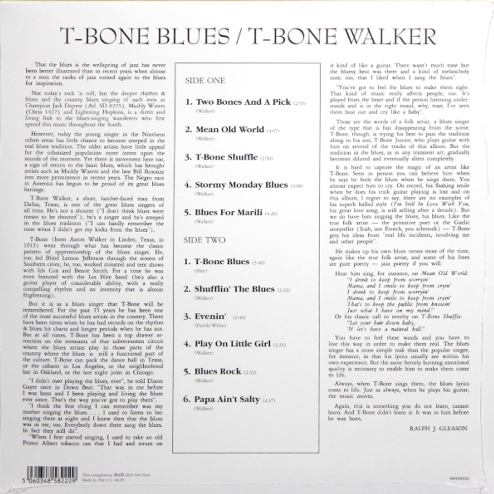 T-Bone Walker / T-Bone Blues (Coloured Vinyl)(LP)
