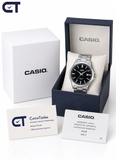 Casio MTS-115D-1A General часы наручные мужские — сапфировое стекло, стальной корпус и WR50