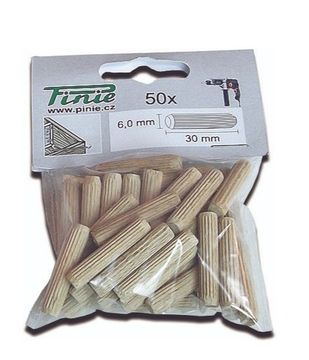 Мебельный деревянный шкант 6х30мм, 50шт PINIE 100-63050