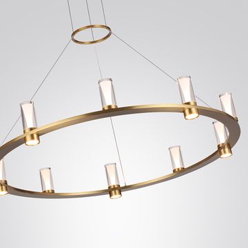 Подвесная светодиодная люстра 60W 3000K 7144/70L античная бронза DEFANCE Odeon Light