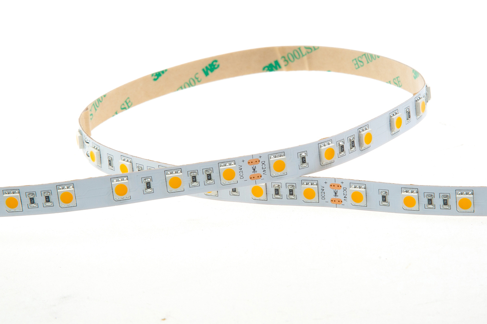 DONEL Светодиодная лента SMD, 14,4W/m, 3000K, 1080 Lm/m, DC24V, CRI>95, IP20, уп. 5 м, серия DN8SSL