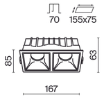 Встраиваемый светильник Technical DL043-02-15W4K-SQ-WB
