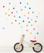 Интерьерная наклейка Watercolor Polka Dots — фуксия