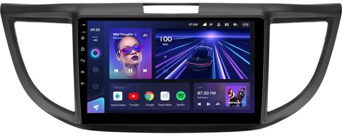 Магнитола для Honda CR-V 4 2012-2016 (большая рамка 9) - Teyes CC3L на Android 10, CarPlay, 4G SIM-слот