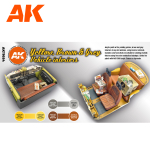 Набор красок AK Interactive Yellow, Brown & Grey Vehicle Interiors Set 3G, 6 красок