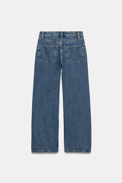 ZARA ДЖИНСЫ STRAIGHT FIT С ВЫСОКОЙ ПОСАДКОЙ — ZW COLLECTION, ВЫЦВЕТШИЙ СИНИЙ
