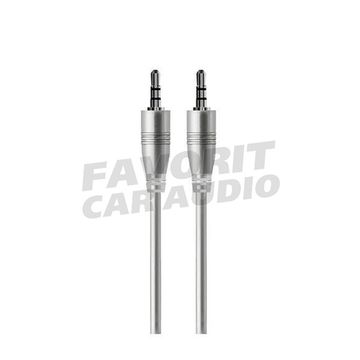 Кабель AUX, Jack 3,5mm(m) - Jack 3,5mm(m) Earldom ET-AUX10, 1.0м, круглый, силикон, цвет: белый