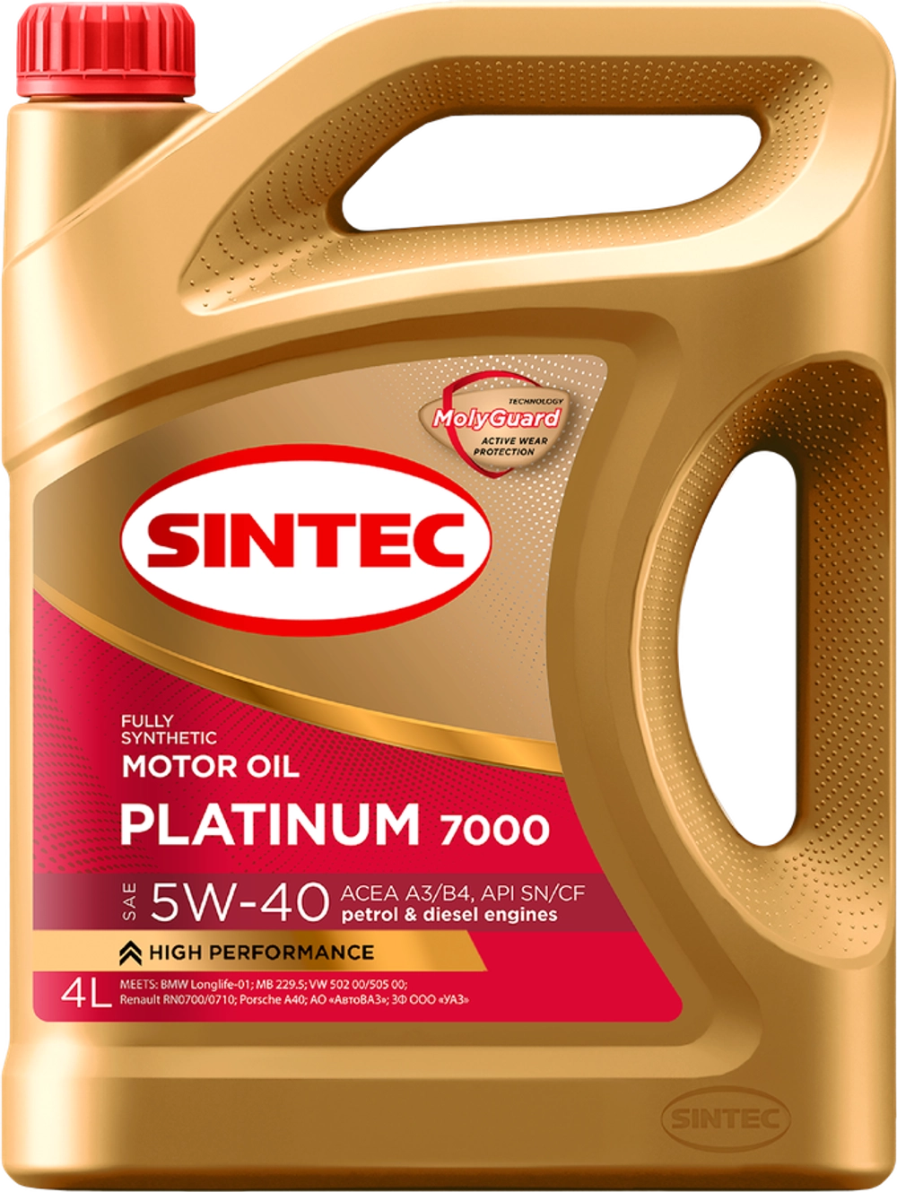 SINTEC Platinum 7000 5W40 A3/B4 4л Масло моторное