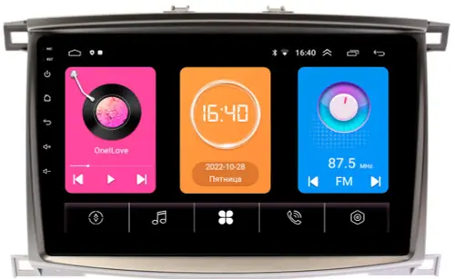 Магнитола для Toyota Land Cruiser 100, Lexus LX470 2002-2007 (экран климата снизу) - GT10-1098 на Android 10