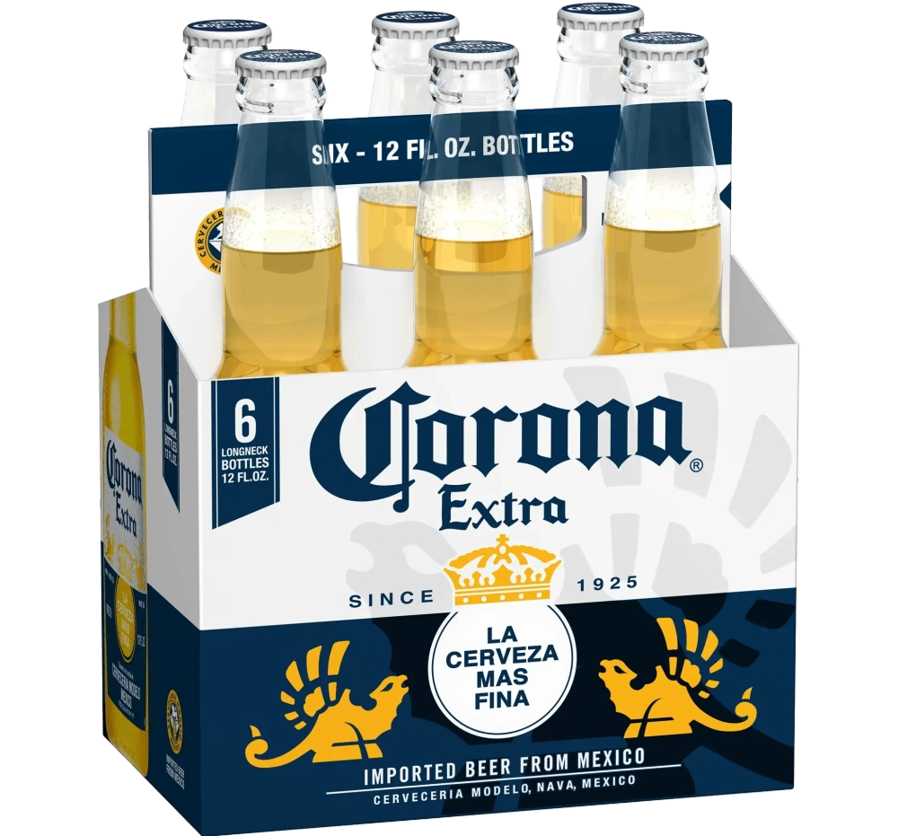 Пиво Corona Extra кейс 0,355 л. glass
