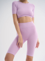 Велосипедки в рубчик 1525 Short leggings Rib