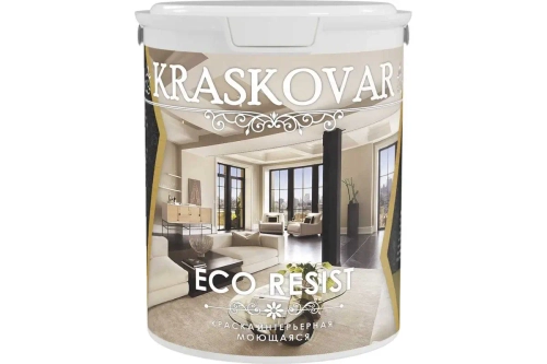 Краска интерьерная Kraskovar ECO RESIST влагостойкая, моющаяся База А