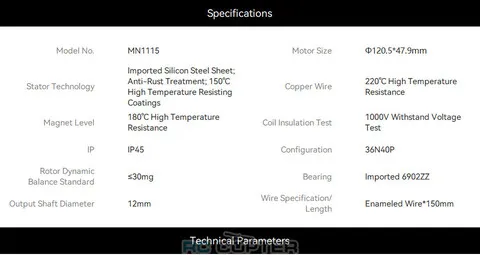 T-Motor MN1115 KV110 (36", 14S, 34 кг)