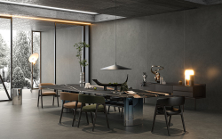 Plain Cement Light-Grey Matt Спеченный камень 120*270/0.6
