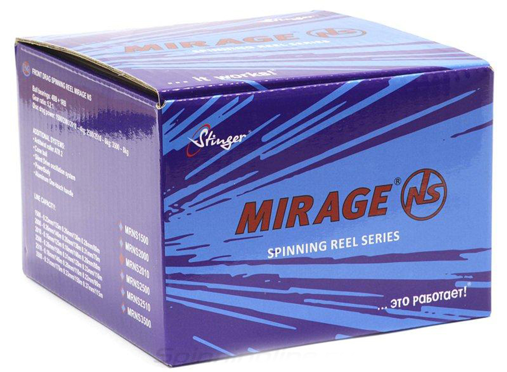 Безынерционная катушка 3500 Stinger Mirage NS (4+1BB, мет. шпуля)