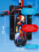 Снегокат Snowdrive с роботом, с фонариком, красный, чёрный, СНД3/Р2 Nika Kids