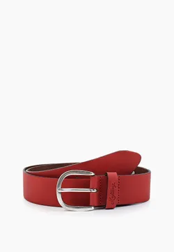 Ремень взрослый MUSTANG Leather belt in 35 mm with buckle in polished silver(Leather in a light pull-up look with vintage ch