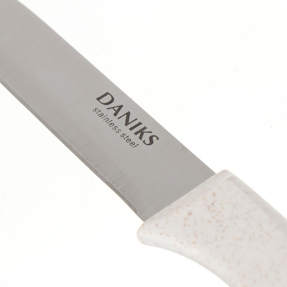 Нож кухонный Daniks, Латте, для овощей, нерж сталь, 9 см, рук пласт, YW-A383-PA